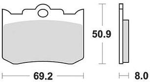 TRW Bremsbelag "MCB 653"Rennsportartikel, nicht zugelassen i