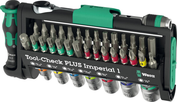 WERA Werkzeugsatz "Tool-Check Plus Imperial 1"1/4", Bit- / S
