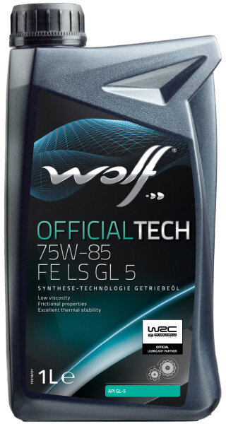 WOLF Getriebeöl "OfficialTech FE LS GL 5"SAE 75W-85, gelb, H