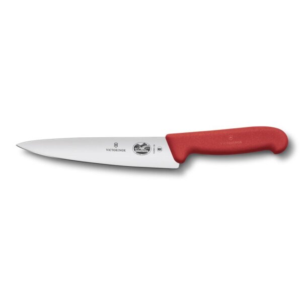 Fibrox, Kochmesser, 25cm, gerade, rot, Blister
