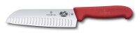 Fibrox, Santokumesser, 17cm, gerade, Kullenschliff, rot,...