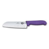 Fibrox, Santokumesser, 17cm, gerade, Kullenschliff, lila,...