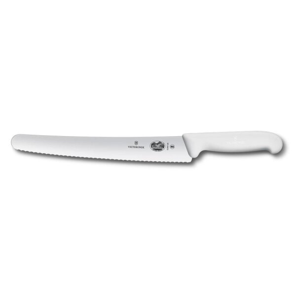 Fibrox, Konditormesser, 26cm, Wellenschliff, weiß, Blister