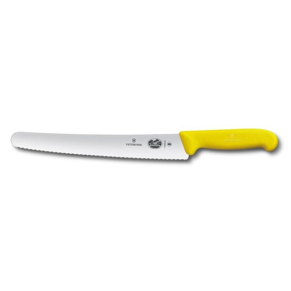Fibrox, Brot- und Konditormesser, 26cm,Wellenschliff,gelb,Blister