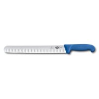 Fibrox, Schinkenmesser, 30cm, Kullenschliff, blau, Blister