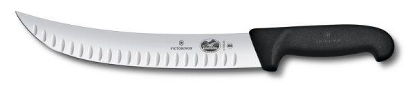 Fibrox, Cimeter-Messer, 25cm,gerade,Kullenschliff,schwarz,Blister