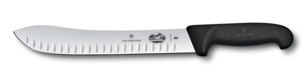 Fibrox, Fleischermesser, 25cm, Kullenschliff, schwarz, Blister