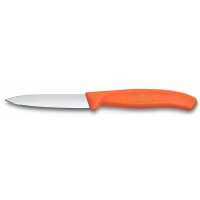 Swiss Classic, Gemüsemesser, 2 Stück, 10cm, Welle/gerade, orange