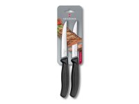 Swiss Classic, Steakmesser, 2 Stück, 12 cm, gerade, schwarz