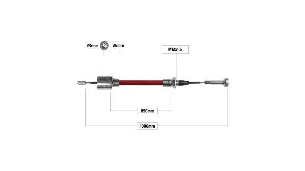 Bremsseil 1086/890 mm NB-Parts