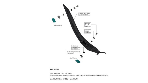 Hitzeschild Leovince Carbon