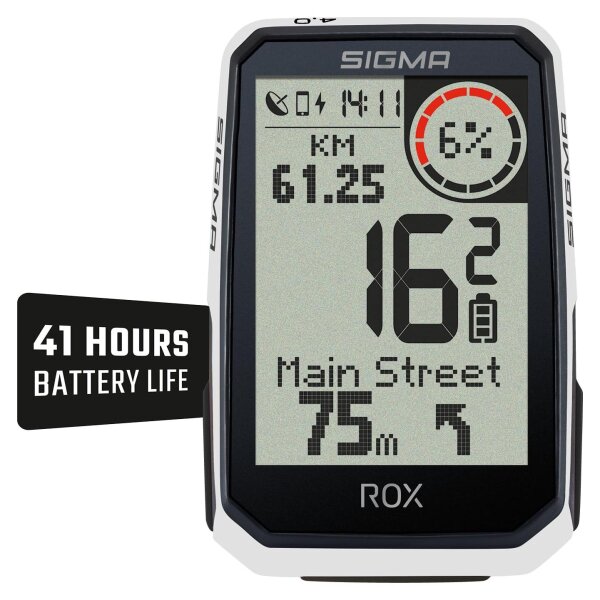 Sigma Fahrradcomputer Rox 4.0 Endurance HR weiÃŸ