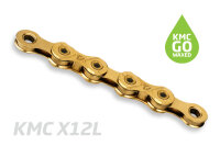 KMC Kette X12L, 12-fach, 126 Glieder, Ti-N Gold, waxed