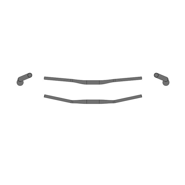 Ergotec Lenker LOW RISER BAR 31,8 - 720x15x15°, Safety Level 5, PG, schwarz matt