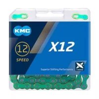 KMC Kette X12, 12-fach, 126 Glieder, Aurora-Green