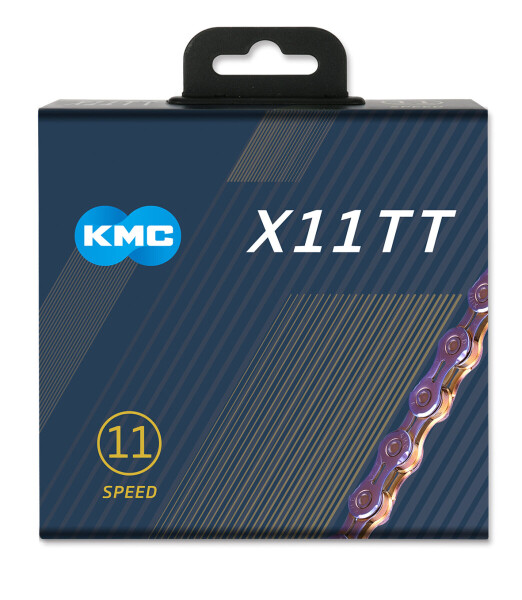 KMC Kette TT11, 11-fach, 118 Glieder, Neochrome, waxed