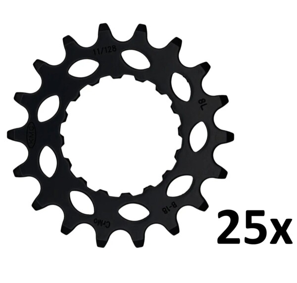 KMC E-Bike Ritzel vorne Bosch Gen.2 18T CrMo 11/128", VE 25 Stück Werkstattpackung