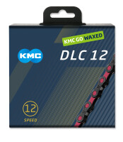 KMC Kette DLC12, 12-fach, 126 Glieder, black/pink, waxed