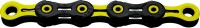 KMC Kette DLC11, 11-fach, 118 Glieder, black/yellow, waxed