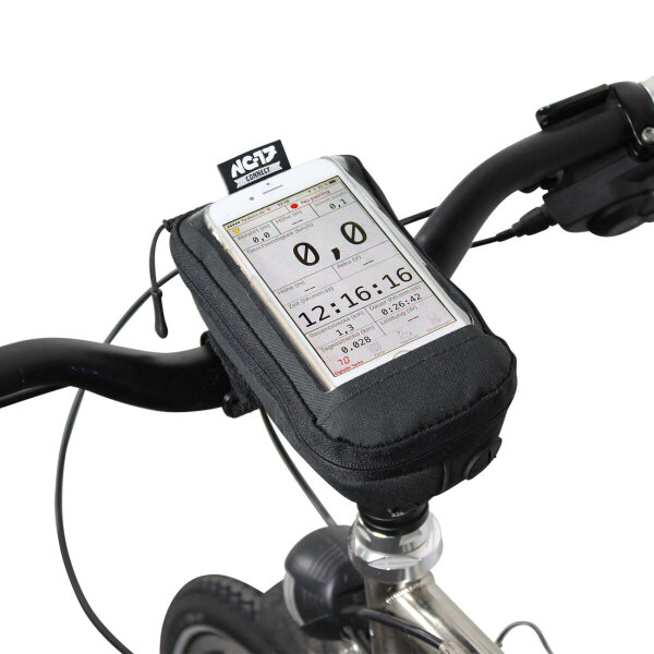 NC-17 Connect Smartphone Tasche für Oberrohr, Klettverschluss, blau dot