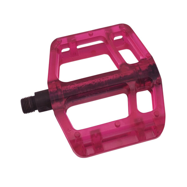 NC-17 Plattformpedal Sudpin Zero Pro, Kunststoff, Kugellager, rot-transparent