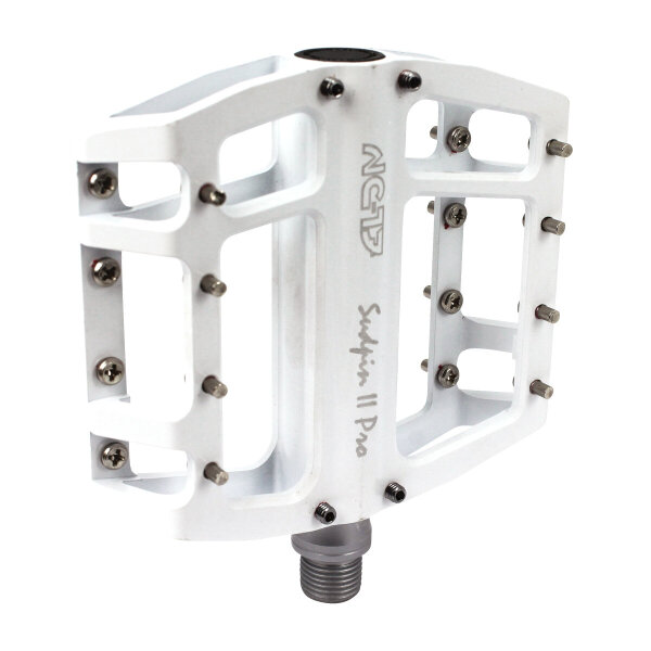NC-17 Plattformpedal Sudpin II Pro CNC, Alu, Kugellager, weiss