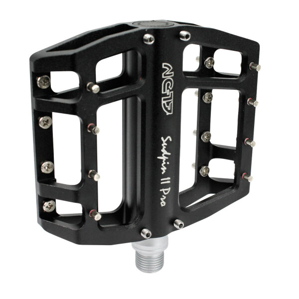 NC-17 Plattformpedal Sudpin II Pro CNC, Alu, Kugellager, schwarz