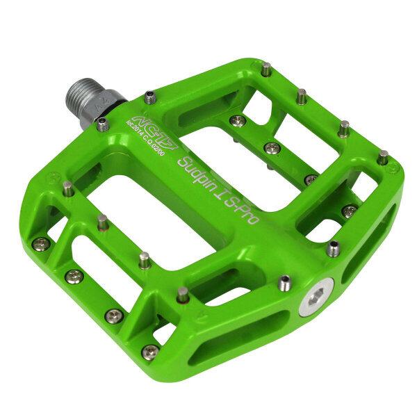 NC-17 Plattformpedal Sudpin I S-Pro, Alu, Präzisionslager, grün