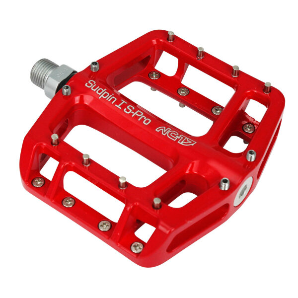 NC-17 Plattformpedal Sudpin I S-Pro, Alu, Präzisionslager, rot