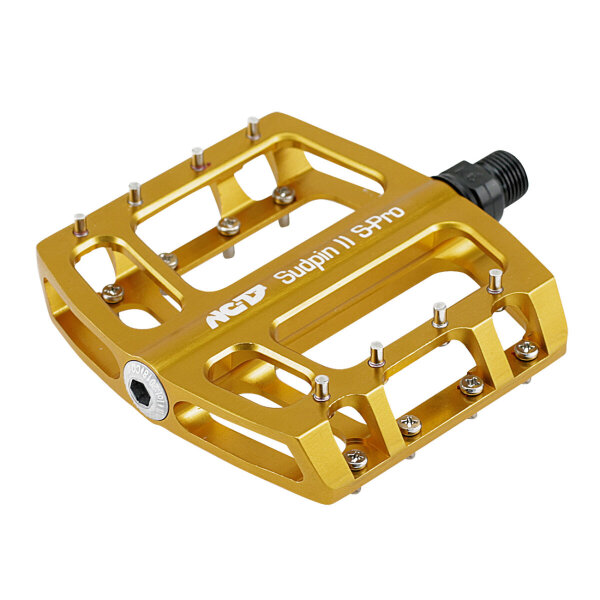 NC-17 Plattformpedal Sudpin II S-Pro CNC, Alu, Präzisionslager, gold