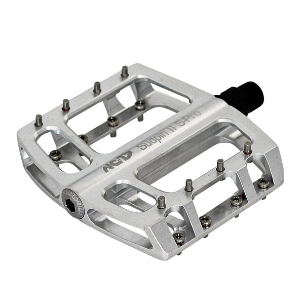 NC-17 Plattformpedal Sudpin II S-Pro CNC, Alu, Präzisionslager, silber poliert