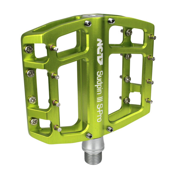 NC-17 Plattformpedal Sudpin III S-Pro CNC, Alu, Präzisionslager, hellgrün