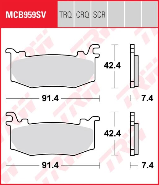 TRW Bremsbelag "MCB 959"