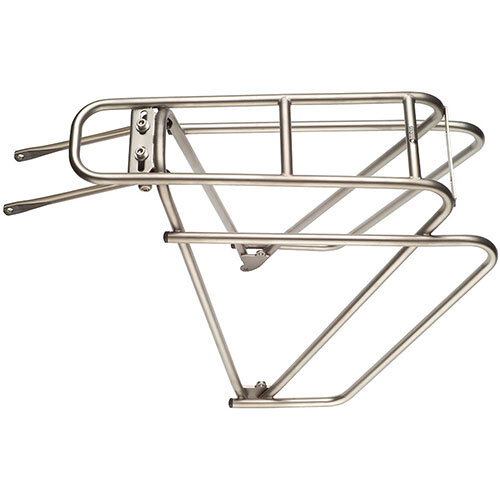 Gepäckträger LOGO CLASSIC EDELSTAHL 26"-28", Tubus, silber, 