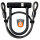 Bügelschloss NEWTON Mini Pro + Kabel 100/10, AXA, L=140mm, Ø