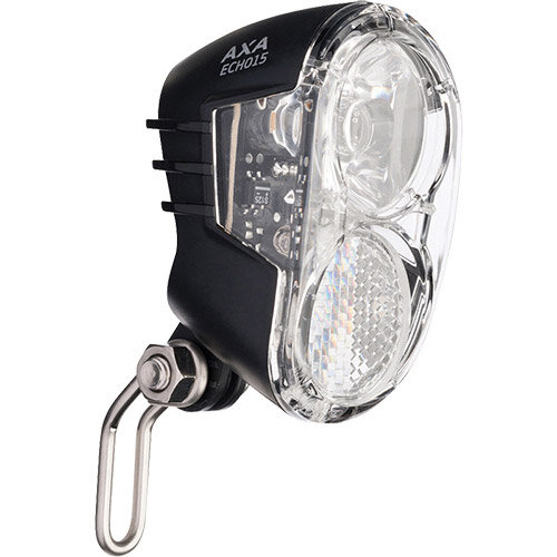 Dynamo-Scheinwerfer ECHO 15 Switch, AXA, schwarz, E-Bike rea