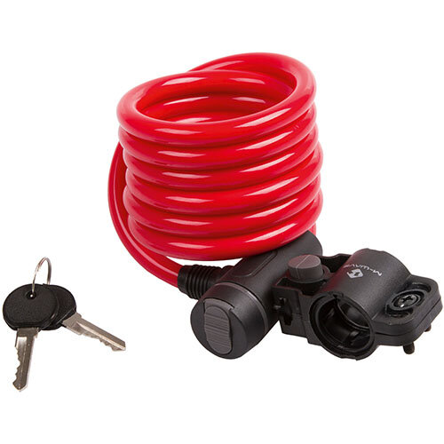 Spiralkabelschloss S 10.18, Clip on-Halter, M-WAVE, L=1.800m