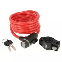 Spiralkabelschloss S 10.18, Clip on-Halter, M-WAVE, L=1.800m