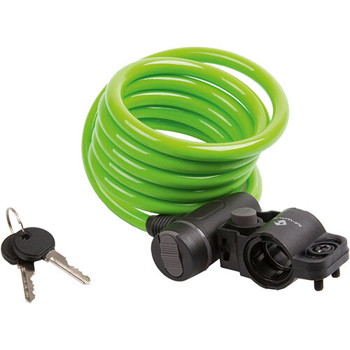 Spiralkabelschloss S 10.18, Clip on-Halter, M-WAVE, L=1.800m