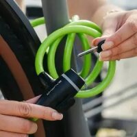 Spiralkabelschloss S 10.18, Clip on-Halter, M-WAVE, L=1.800m