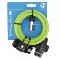Spiralkabelschloss S 10.18, Clip on-Halter, M-WAVE, L=1.800m