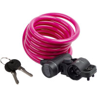 Spiralkabelschloss S 10.18, Clip on-Halter, M-WAVE, L=1.800m