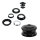 Steuersatz 1 1/8", NECO, semi-integrierter Ahead-Steuersatz, schwarz, Messingschlager, 390320