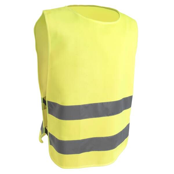 Warnweste, Größe: S/M, Poncho Form, Farbe: gelb, mit je 2 Re