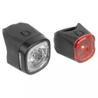 USB Silikon Akku Set Cyclob K, M-Wave, schwarzes Silikon-Geh