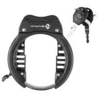 Rahmenschloss M-WAVE, schwarz,  62 / 140 mm x 156 mm, 2 Schl