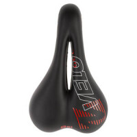 Sattel VELO, 267 x 168 mm, schwarz, silber Stahl-Gestell, mi