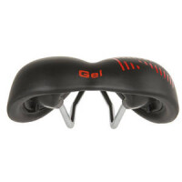 Sattel VELO, 254 x 173 mm, schwarz, silber Stahl-Gestell, mi