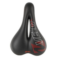 Sattel VELO, 254 x 173 mm, schwarz, silber Stahl-Gestell, mi