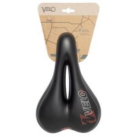 Sattel VELO, 255 x 177 mm, matt schwarz, silber Gestell, mit
